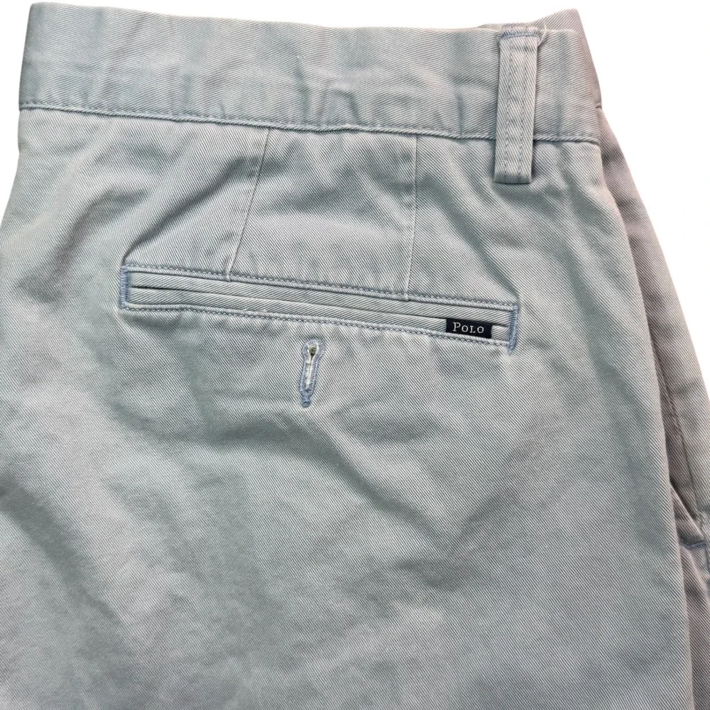 Polo Ralph Lauren Chino Shorts Men 36 Light Blue Classic Fit 9 Inch Cotton Golf